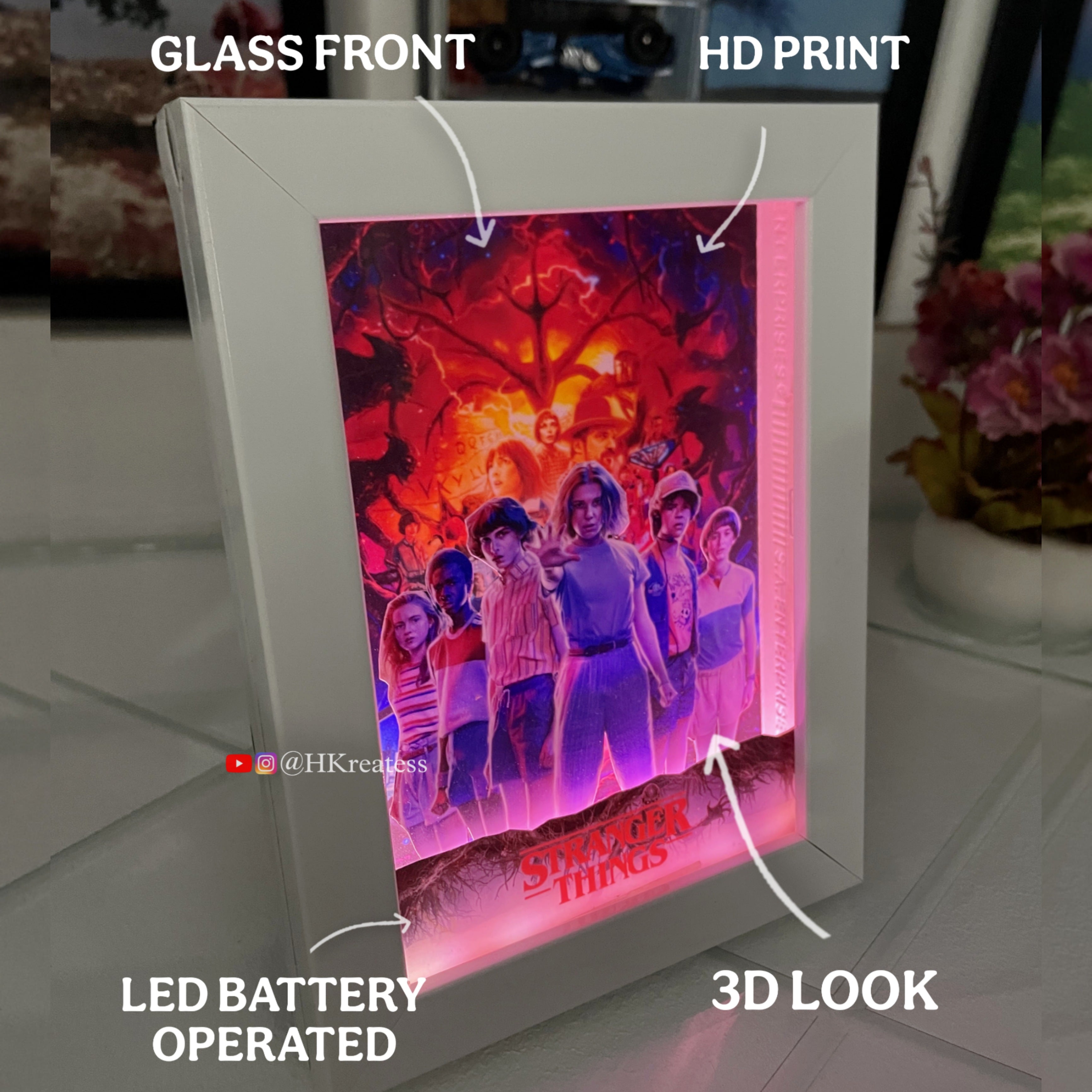 STRANGER THINGS LED ART FRAME